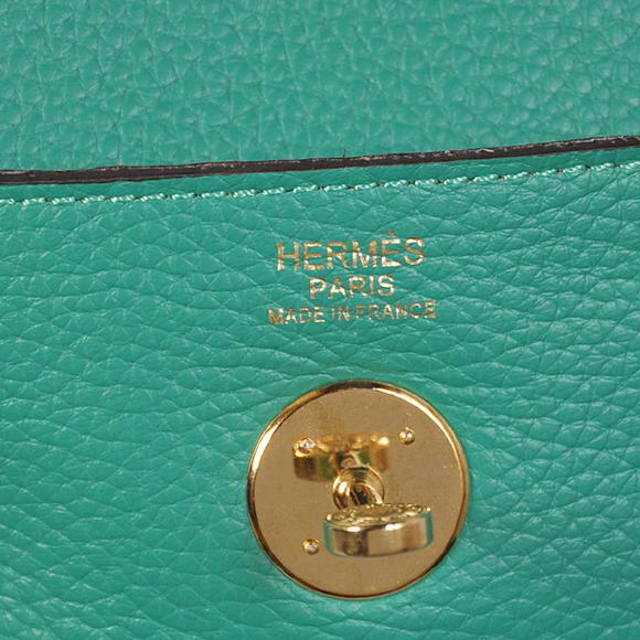 High Quality Replica Hermes Lindy 30CM Havanne Handbags 1057 Green Leather Golden Hardware
